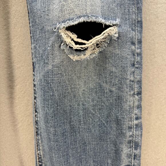 Silver Jeans Women's 26x27 (2) Blue Boyfriend Tapered Distressed Mid Rise - Picture 7 of 16